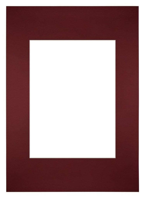 Passepartout 20x28cm Karton Weinrot Rand Gerade Vorne | Yourdecoration.de