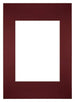 Passepartout 20x28cm Karton Weinrot Rand Gerade Vorne | Yourdecoration.de