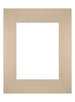Passepartout 24x30cm Karton Beige Rand Gerade Vorne | Yourdecoration.de