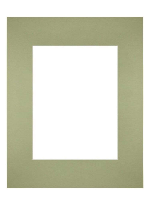 Passepartout 24x30cm Karton Mintgrun Rand Gerade Vorne | Yourdecoration.de