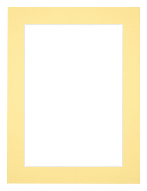 Passepartout 45x60cm Karton Gelb Rand 4cm Gerade Vorne | Yourdecoration.de