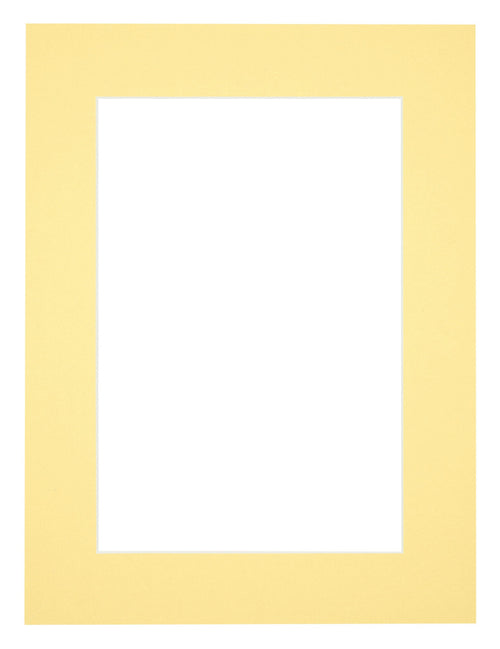 Passepartout 18x24cm Karton Gelb Rand 5cm Gerade Vorne | Yourdecoration.de