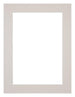 Passepartout 45x60cm Karton Grau Granit Rand 4cm Gerade Vorne | Yourdecoration.de