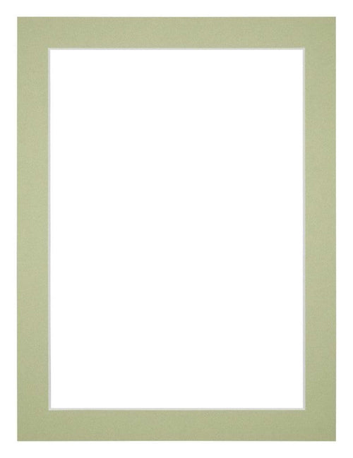 Passepartout 18x24cm Karton Mintgrun Rand 3cm Gerade Vorne | Yourdecoration.de