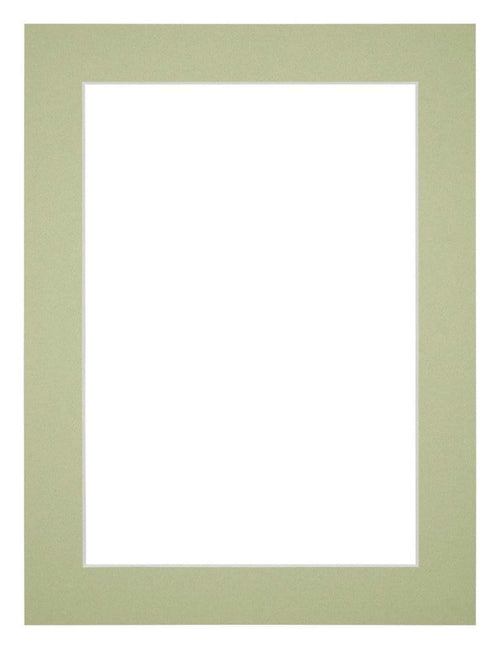 Passepartout 45x60cm Karton Mintgrun Rand 4cm Gerade Vorne | Yourdecoration.de