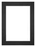 Passepartout 45x60cm Karton Schwarz Rand 4cm Gerade Vorne | Yourdecoration.de