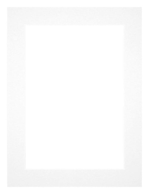 Passepartout 45x60cm Karton Weiss Rand 4cm Gerade Vorne | Yourdecoration.de