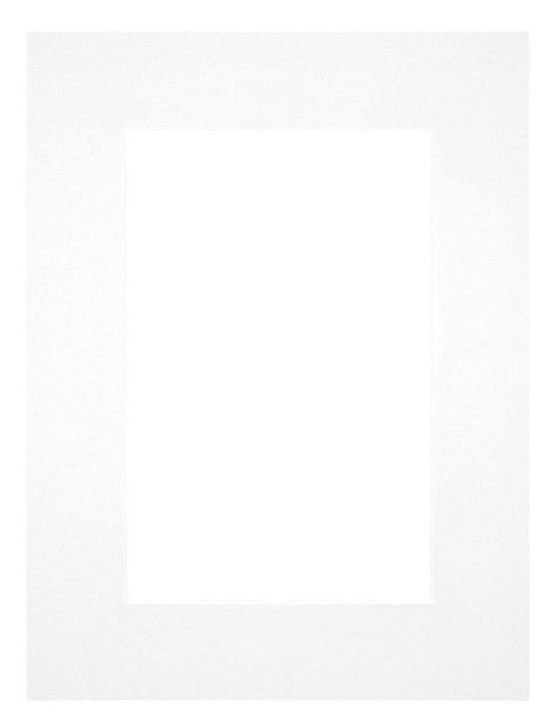 Passepartout 45x60cm Karton Weiss Rand 6cm Gerade Vorne | Yourdecoration.de
