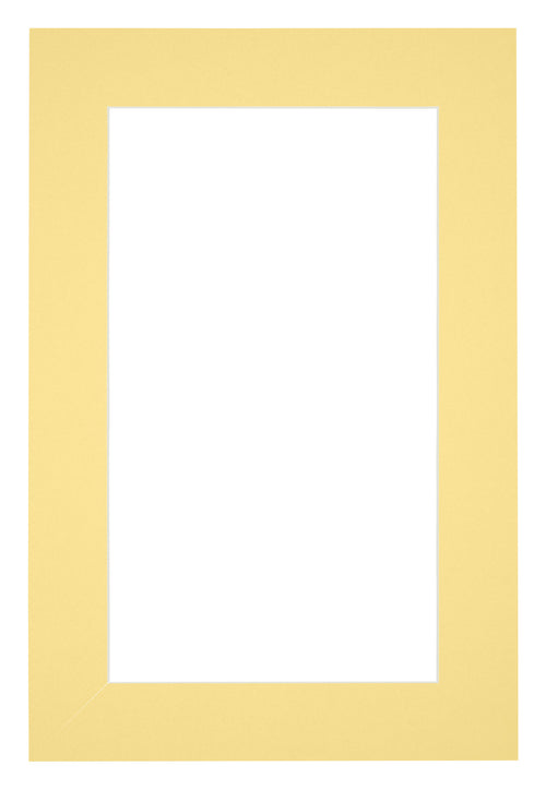 Passepartout 30x45cm Karton Gelb Rand 5cm Gerade Vorne | Yourdecoration.de