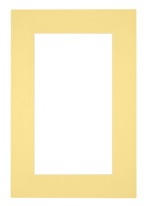 Passepartout 61x91,5cm Karton Gelb Rand 6cm Gerade Vorne | Yourdecoration.de