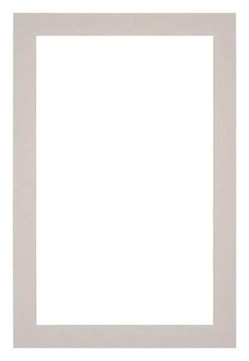 Passepartout 60x90cm Karton Grau Granit Rand 3cm Gerade Vorne | Yourdecoration.de