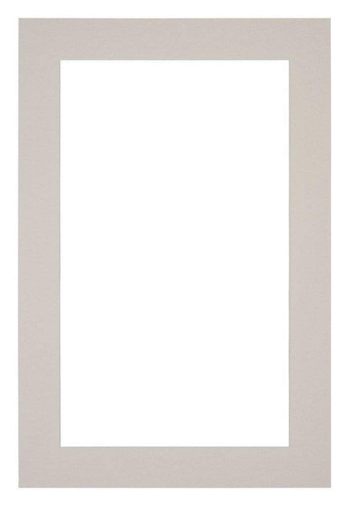 Passepartout 20x30cm Karton Grau Granit Rand 4cm Gerade Vorne | Yourdecoration.de