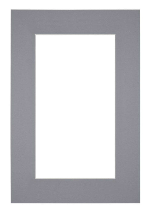 Passepartout 61x91,5cm Karton Grau Rand 6cm Gerade Vorne | Yourdecoration.de