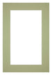 Passepartout 30x45cm Karton Mintgrun Rand 5cm Gerade Vorne | Yourdecoration.de