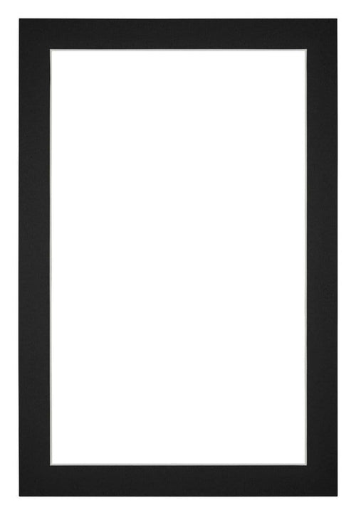 Passepartout 40x60cm Karton Schwarz Rand 3cm Gerade Vorne | Yourdecoration.de