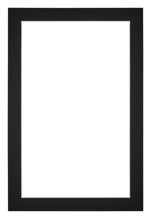 Passepartout 60x90cm Karton Schwarz Rand 3cm Gerade Vorne | Yourdecoration.de