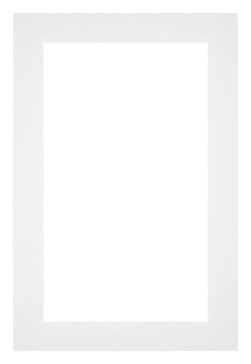 Passepartout 20x30cm Karton Weiss Rand 4cm Gerade Vorne | Yourdecoration.de
