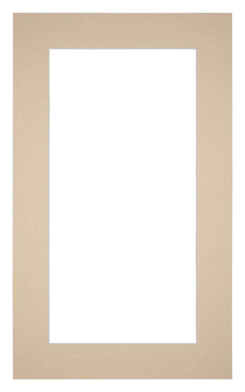 Passepartout 30x50cm Karton Beige Rand 5cm Gerade Vorne | Yourdecoration.de