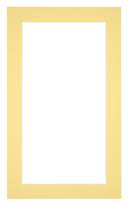 Passepartout 30x50cm Karton Gelb Rand 4cm Gerade Vorne | Yourdecoration.de