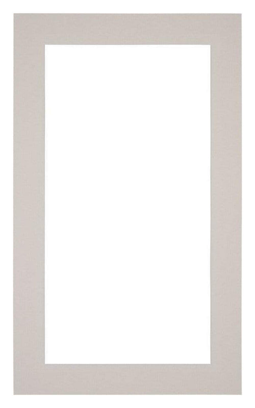 Passepartout 30x50cm Karton Grau Granit Rand 4cm Gerade Vorne | Yourdecoration.de