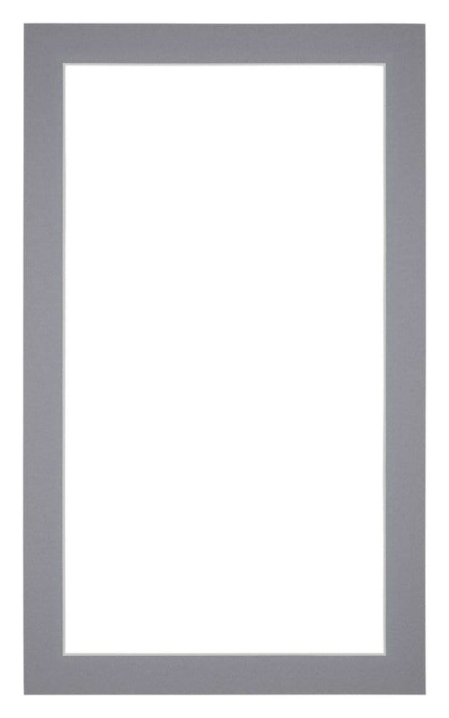 Passepartout 30x50cm Karton Grau Rand 3cm Gerade Vorne | Yourdecoration.de