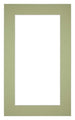 Passepartout 30x50cm Karton Mintgrun Rand 5cm Gerade Vorne | Yourdecoration.de