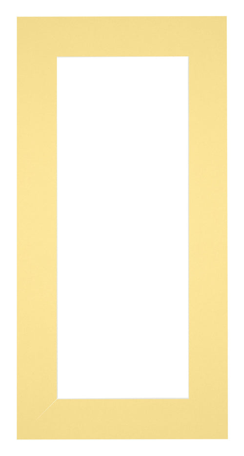 Passepartout 20x40cm Karton Gelb Rand 6cm Gerade Vorne | Yourdecoration.de