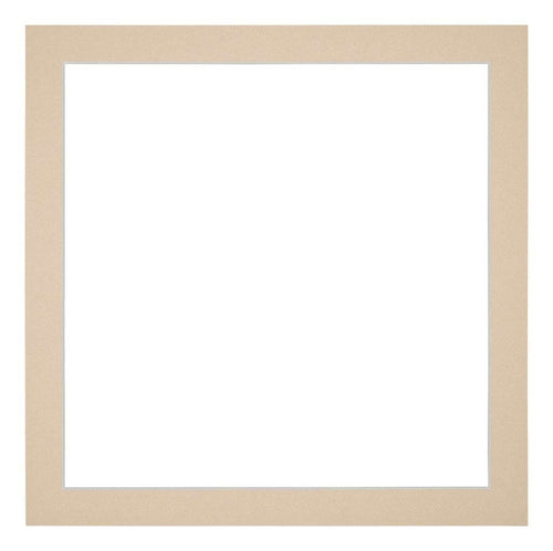 Passepartout 60x60cm Karton Beige Rand 3cm Gerade Vorne | Yourdecoration.de