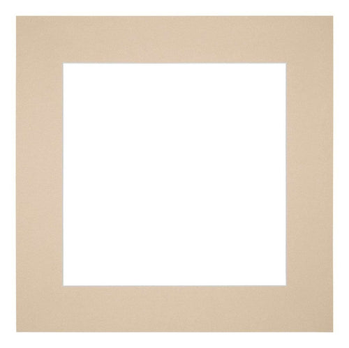 Passepartout 25x25cm Karton Beige Rand 6cm Gerade Vorne | Yourdecoration.de