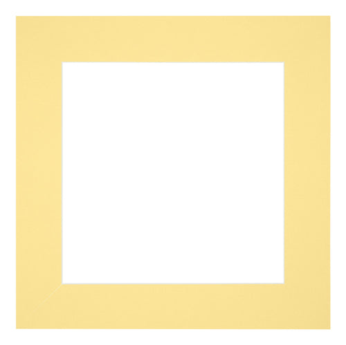 Passepartout 40x40cm Karton Gelb Rand 6cm Gerade Vorne | Yourdecoration.de