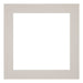Passepartout 50x50cm Karton Grau Granit Rand 5cm Gerade Vorne | Yourdecoration.de