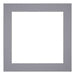 Passepartout 50x50cm Karton Grau Rand 5cm Gerade Vorne | Yourdecoration.de