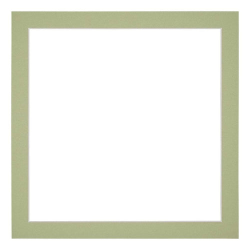 Passepartout 25x25cm Karton Mintgrun Rand 3cm Gerade Vorne | Yourdecoration.de