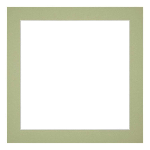 Passepartout 20x20cm Karton Mintgrun Rand 4cm Gerade Vorne | Yourdecoration.de