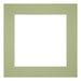 Passepartout 25x25cm Karton Mintgrun Rand 6cm Gerade Vorne | Yourdecoration.de