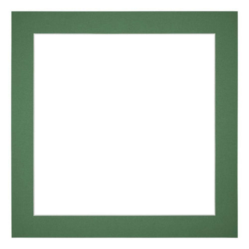 Passepartout 20x20cm Karton Waldgrun Rand 4cm Gerade Vorne | Yourdecoration.de