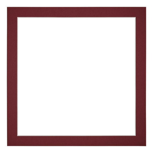 Passepartout 30x30cm Karton Weinrot Rand 3cm Gerade Vorne | Yourdecoration.de