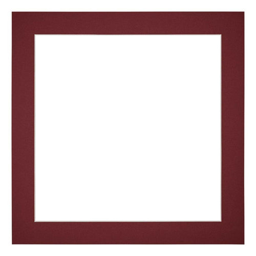 Passepartout 20x20cm Karton Weinrot Rand 4cm Gerade Vorne | Yourdecoration.de