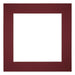 Passepartout 25x25cm Karton Weinrot Rand 6cm Gerade Vorne | Yourdecoration.de