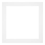 Passepartout 20x20cm Karton Weiss Rand 4cm Gerade Vorne | Yourdecoration.de
