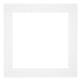 Passepartout 70x70cm Karton Weiss Rand 5cm Gerade Vorne | Yourdecoration.de