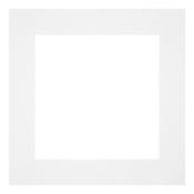 Passepartout 45x45cm Karton Weiss Rand 6cm Gerade Vorne | Yourdecoration.de