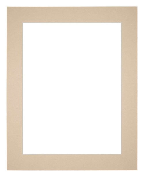 Passepartout 25x30cm Karton Beige Rand 5cm Gerade Vorne | Yourdecoration.de