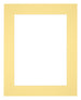 Passepartout 56x71cm Karton Gelb Rand 6cm Gerade Vorne | Yourdecoration.de