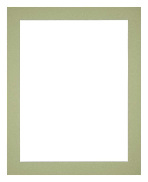 Passepartout 24x30cm Karton Mintgrun Rand 4cm Gerade Vorne | Yourdecoration.de