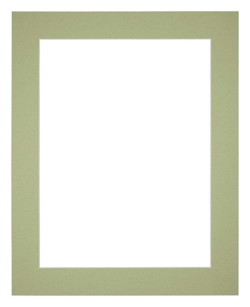 Passepartout 40x50cm Karton Mintgrun Rand 5cm Gerade Vorne | Yourdecoration.de