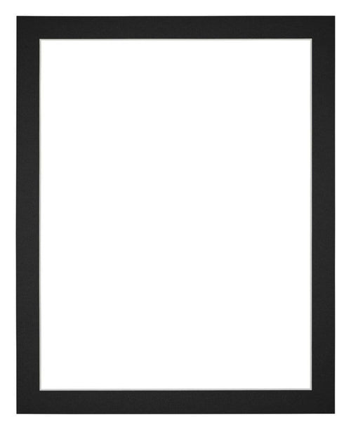 Passepartout 40x55cm Karton Schwarz Rand 3cm Gerade Vorne | Yourdecoration.de