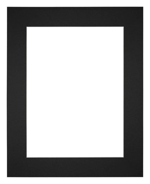 Passepartout 25x30cm Karton Schwarz Rand 6cm Gerade Vorne | Yourdecoration.de