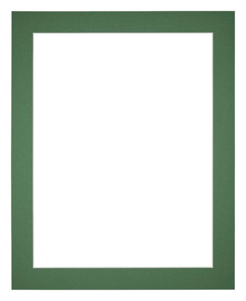 Passepartout 24x30cm Karton Waldgrun Rand 4cm Gerade Vorne | Yourdecoration.de