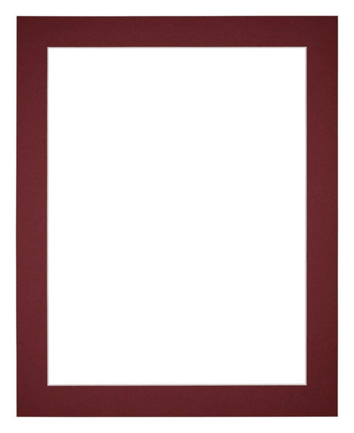 Passepartout 24x30cm Karton Weinrot Rand 4cm Gerade Vorne | Yourdecoration.de